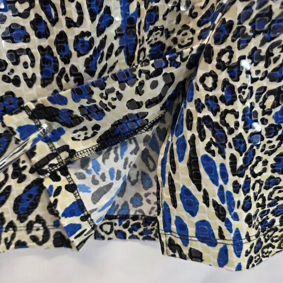 Simonton Says by George Simonton Blue Animal Print Sequin Pencil Skirt, Size M - Picture 4 of 8